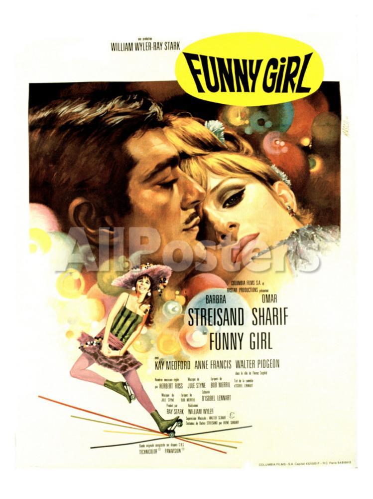 Funny Girl, Omar Sharif, Barbra Streisand, 1968 Posters