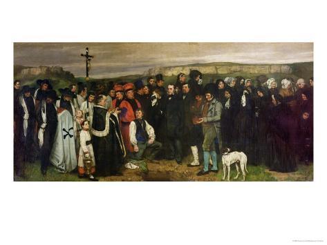 a burial at ornans Following his visite to courbet’s one man exhibition in 1855, eugène delacroix commented on burial at ornans in his 3 august 1885 diary entry: “in this picture the figures are all on top of one another and the composition is not well arranged, but some of the details are superb, for instance, the priests, the choir-boys, the weeping women. a burial at ornans Following his visite to courbet’s one man exhibition in 1855, eugène delacroix commented on burial at ornans in his 3 august 1885 diary entry: “in this picture the figures are all on top of one another and the composition is not well arranged, but some of the details are superb, for instance, the priests, the choir-boys, the weeping women.
