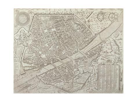  Map of Florence, 1595 Giclee Print. Don't see what you like?