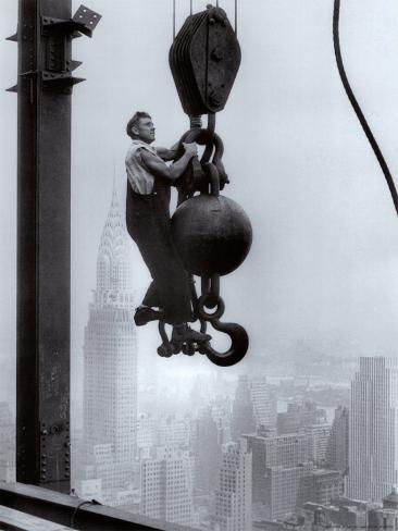 Construction Worker on the Empire State Building Art Print