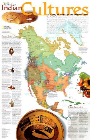 American Indian Cultures Poster Map