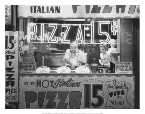 Hot Italian Pizza Art Print