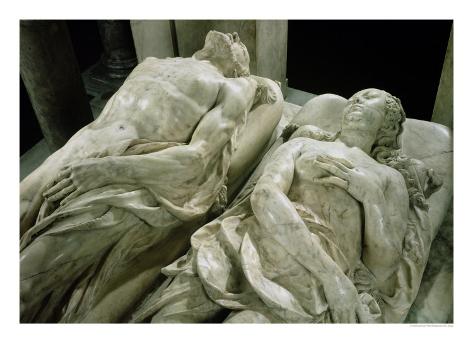 Tomb of Catherine de Medici and Henri II Detail of the Effigies of Catherine and Henri, 1562-73 Giclee Print