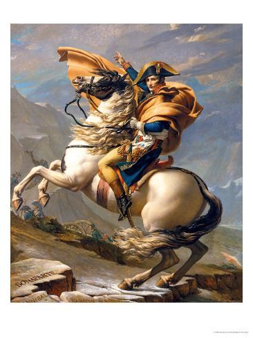 Napoleon Crossing the Alps at the St. Bernard Pass, 20th May 1800, circa 1800-01 Giclee Print by ...