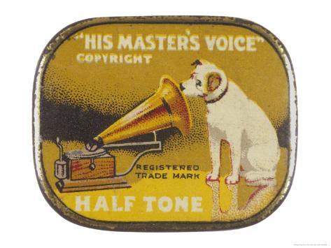 His Master's Voice: The Hmv Dog Listens Eternally Giclee Print