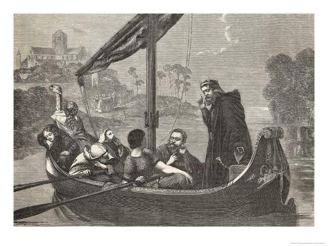 Canute Listens to the Chanting of the Monks of Ely Giclee Print