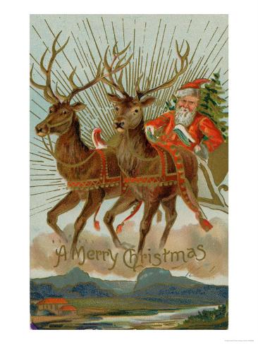 Santa in the sky