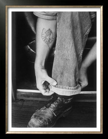 Rock-a-Billy Tattoo Jeans Framed Art Print. Don't see what you like?