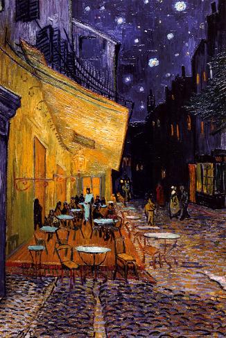 The Café Terrace on the Place du Forum, Arles, at Night, c.1888 Poster