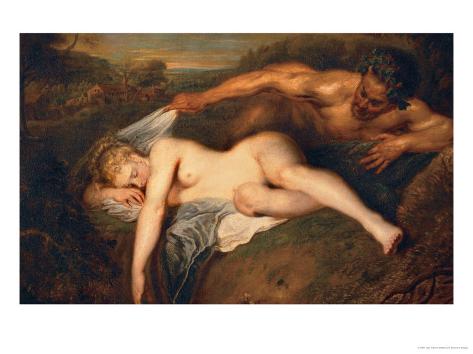 Nymph and Satyr Giclee Print