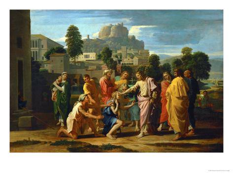 Jesus Healing the Blind of Jericho Giclee Print