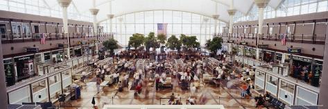 Passengers at a Concourse of an Airport, Denver International Airport, Denver, Colorado, USA Photographic Print