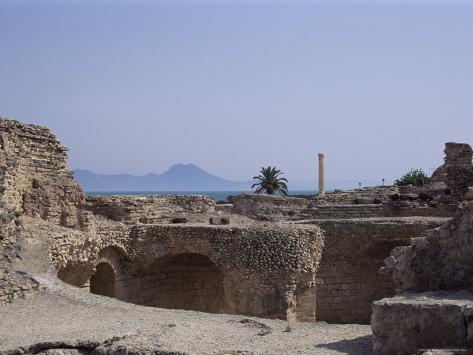 Antonine Baths, Carthage, Unesco World Heritage Site, Tunisia, North Africa, Africa Photographic Print