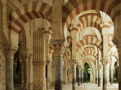 Interior of the Great Mosque, Unesco World Heritage Site, Cordoba, Andalucia, Spain Photographic Print