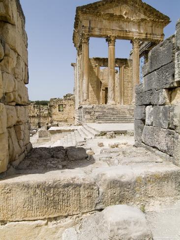 Ancient Roman City of Thugga (Dougga), Unesco World Heritage Site, Tunisia, North Africa, Africa Photographic Print
