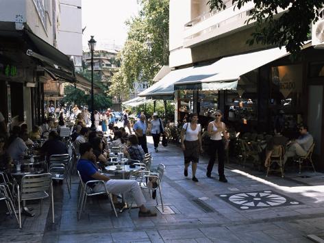 Chic Cafe and Fashion Shop Area, Kolonaki District, Athens, Greece