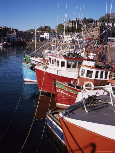 Fishing Boats and Waterfront, Oban, Argyll, Scotland, United Kingdom 