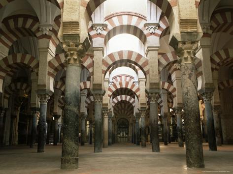 Interior of the Mezquita (Great Mosque), Unesco World Heritage Site, Cordoba, Andalucia, Spain Photographic Print