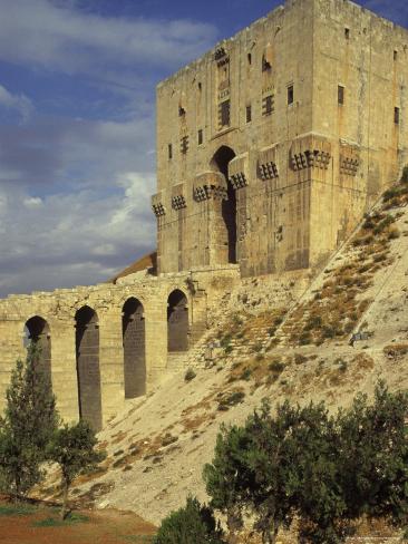 Moat, Tower and Main Entrance Gate, the Citadel, Aleppo, Unesco World Heritage Site, Syria Photographic Print
