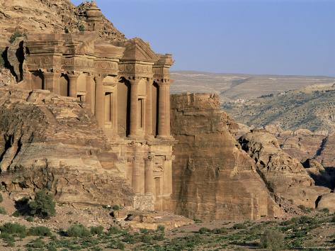El Deir, Nabatean Archaeological Site, Petra, Unesco World Heritage Site, Jordan Photographic Print