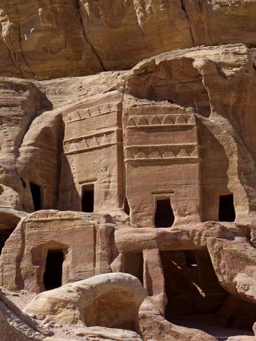 Nabatean Tombs, Petra, Unesco World Heritage Site, Jordan, Middle East Photographic Print