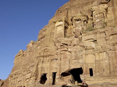 Corinthian Tomb, Petra, Unesco World Heritage Site, Jordan, Middle East Photographic Print