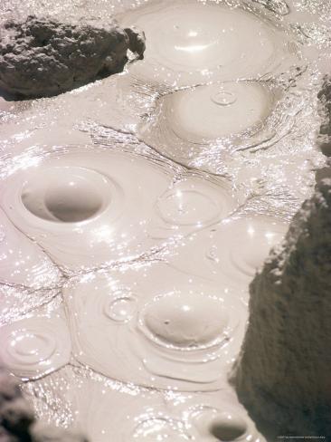 Blisters Measuring About 10 Cm Across in Boiling Mud Pool, Yellowstone National Park, Wyoming Photographic Print