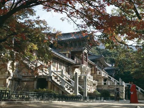 Exterior of Pulguksa Temple, Unesco World Heritage Site, Kyongju, South Korea, Korea Photographic Print