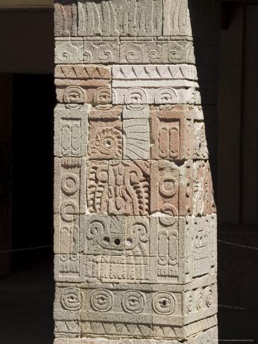 Columns Depicting the Quetzal Bird, Teotihuacan, Unesco World Heritage Site Photographic Print