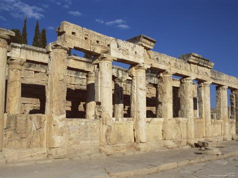 Archaeological Site, Hierapolis, Pamukkale, Unesco World Heritage Site, Anatolia, Turkey Photographic Print
