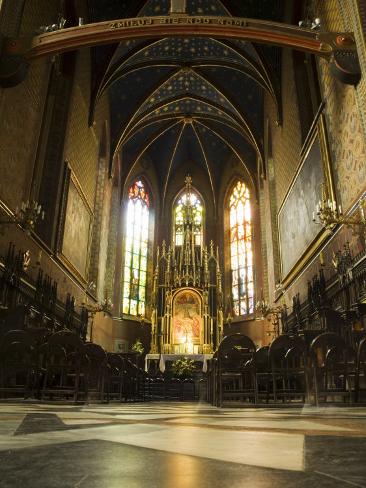 Interior of a Franciscan Church, Krakow (Cracow), Unesco World Heritage Site, Poland Photographic Print