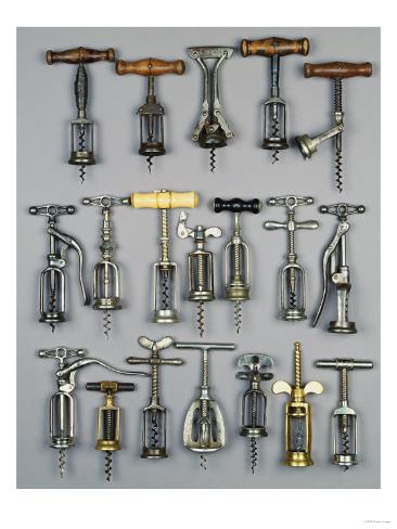 A Selection of Vintage Corkscrews Giclee Print