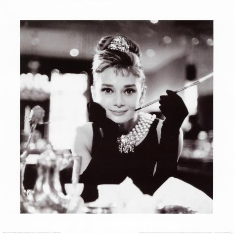Audrey Hepburn in Colazione da Tiffany Stampa d'arte
