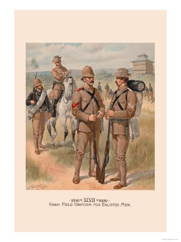 Khaki Field Uniform for Enlisted Men Premium Poster