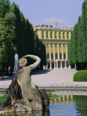 Naiad Fountain, Schonbrunn, Unesco World Heritage Site, Vienna, Austria, Europe Photographic Print