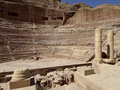 Nabatean Theatre, Petra, Unesco World Heritage Site, Jordan, Middle East Photographic Print