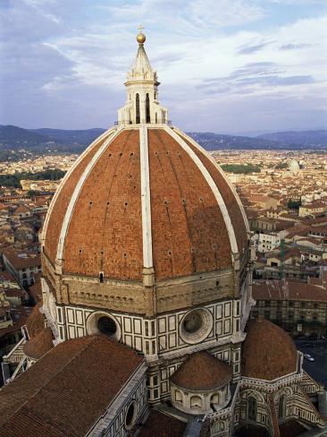 Elevated View of the Duomo, Florence, Unesco World Heritage Site, Tuscany, Italy Photographic Print
