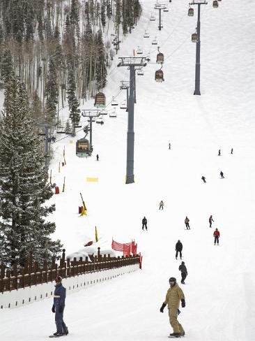 Lions Head Village Ski Run, Vail Ski Resort, Rocky Mountains, Colorado, USA Photographic Print