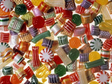 Assorted Colorful Hard Candy Photographic Print
