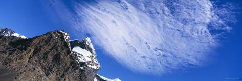 Clouds over a Mountain Peak, Torres Del Paine National Park, Patagonia, Chile Photographic Print