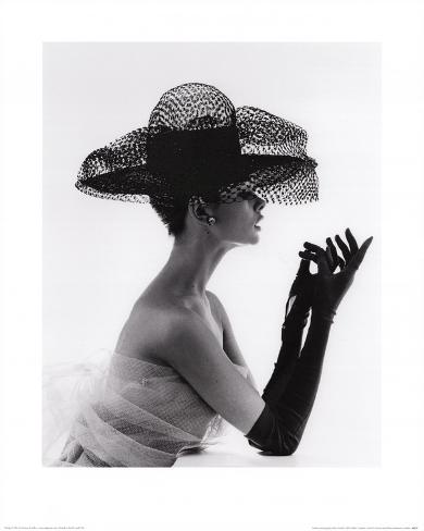 Madame Paulette Net Hat, c.1963 Art Print