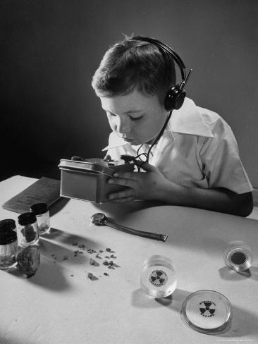 Geiger Counter with Earphones Sensitive Enough to Detect Radioactivity...