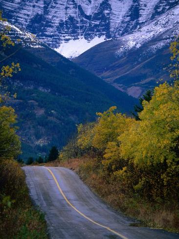 rock canyon canada park national waterton road lakes alberta posters print allposters