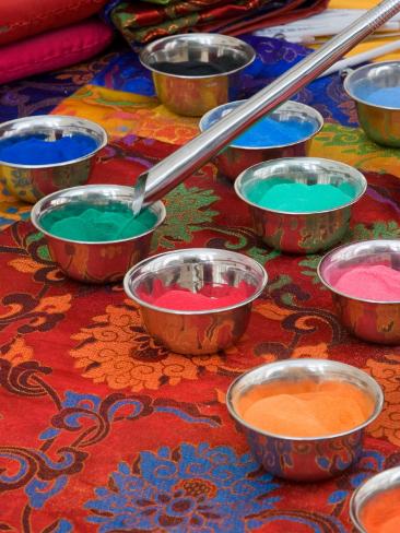 Colored Sand Used by Tibetan Monks for Sand Painting, Savannah, Georgia, USA Photographic Print