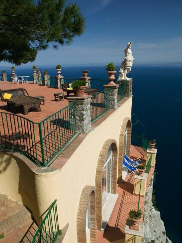 Ceasar Statue Above the Bay of Naples Ceasar Augustus Hotel Anacapri 