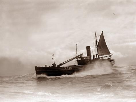  Herring Boat Ploughing Through a Moderate Swell in the North Sea, 1935