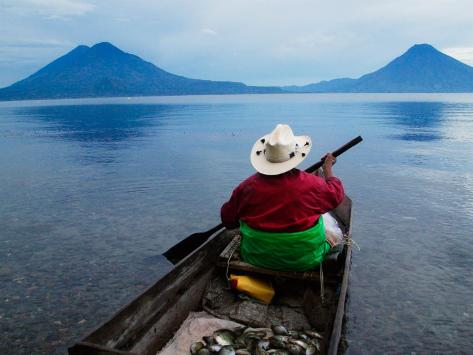 man in lake