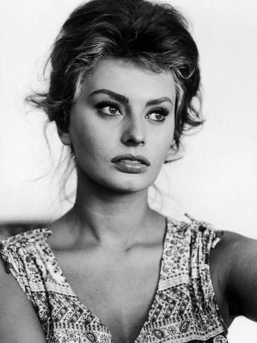 Actress Sophia Loren at Home Premium-Fotodruck