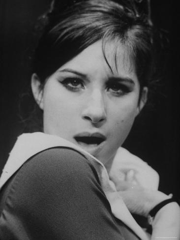 Close Up of Barbra Streisand in Scene from Stage Production 