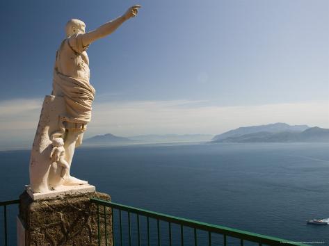 Ceasar Statue Above the Bay of Naples Ceasar Augustus Hotel Anacapri 